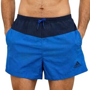Vintage Y2K Men’s Medium Adidas Swim Trunks Shorts Blue Navy Mesh Lining